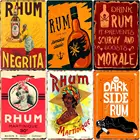 Холодное пиво Rhum Ретро доска домашний бар Декор пивная кафе пивоварня вино ром настенные художественные плакаты металлические знаки декоративные тарелки N046