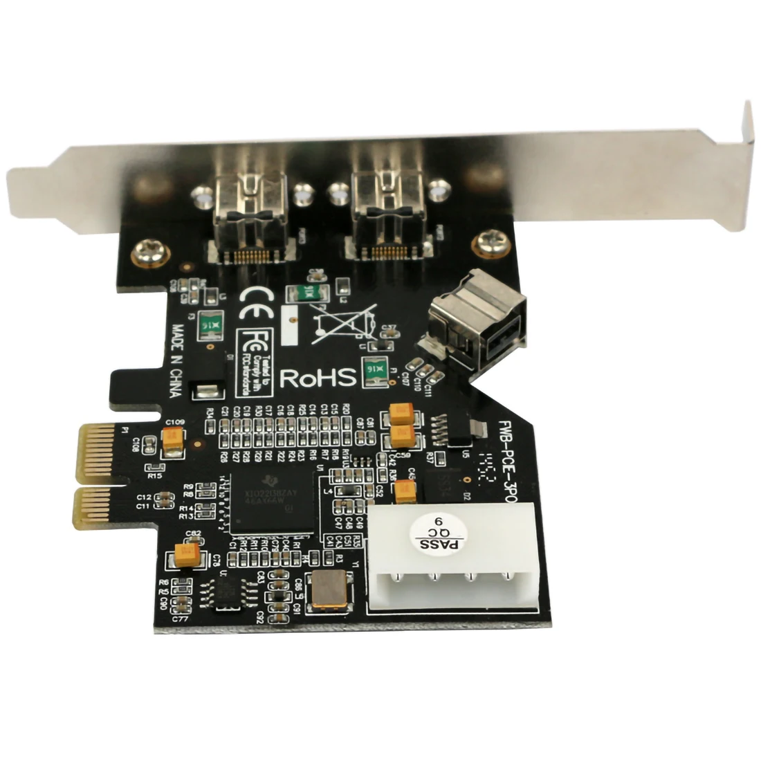 PCI Express E x1 в 3 порта 1394B Карта контроллера добавьте карту на для FireWire 800 IEEE 1394 B 2 + 1