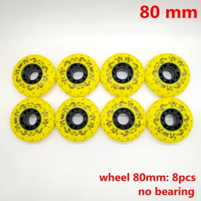 yellow 80 wheel Роликовые колеса с искровым камнем 80x24 мм 90 A 80 мм - Цвет: yellow 80 wheel