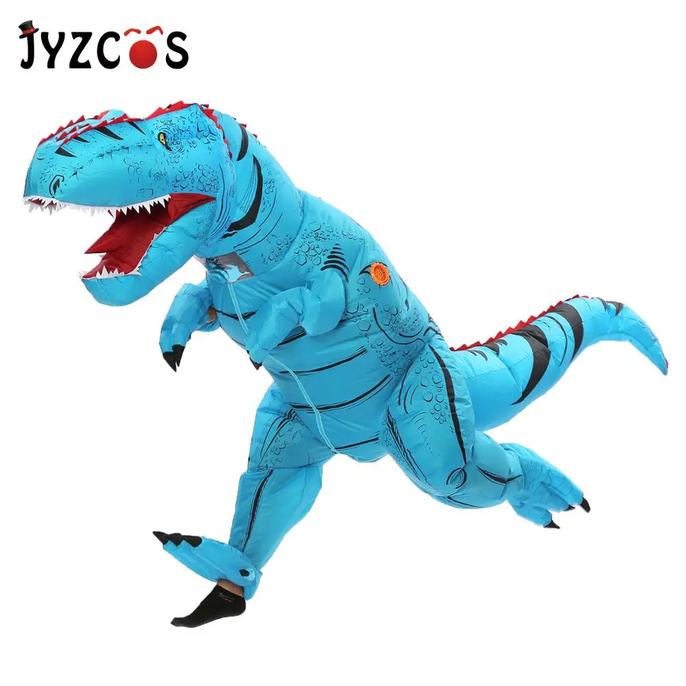 JYZCOS динозавр T REX надувной костюм для женщин и мужчин Детский карнавальный костюм для Хэллоуина карнавальный костюм талисман вечерние Purim костюм