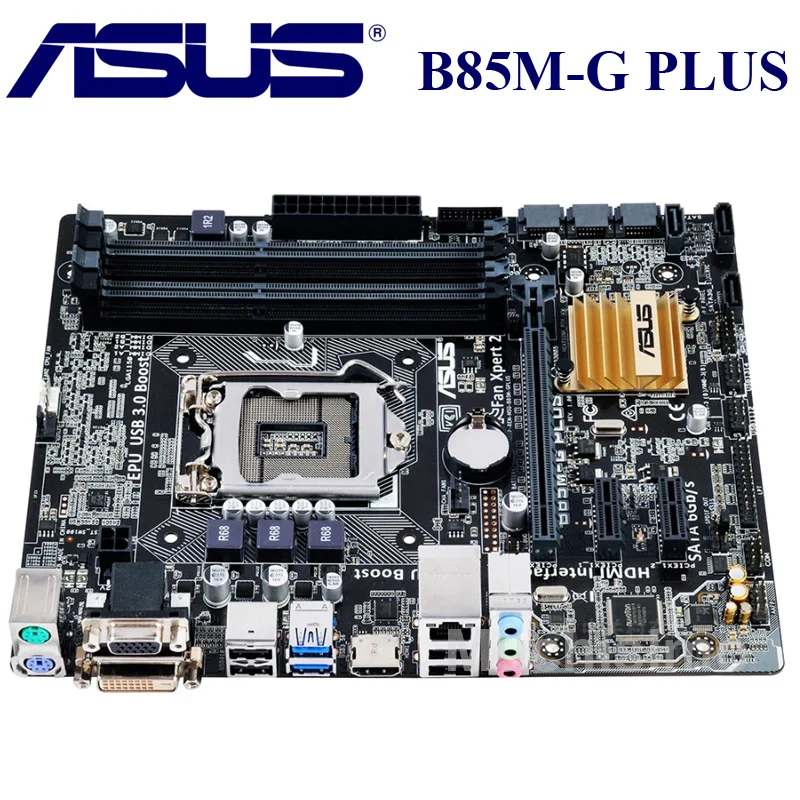 LGA 1150 Asus B85M G PLUS Intel B85 оригинальная б/у рабочего стола материнской платы Core i7 i5 i3 DDR3