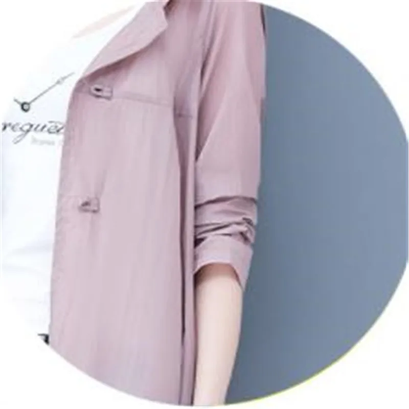 

Fashion Women Long Trench Coat Spring Summer 2020 Hooded Sun Protection Clothing Female Breathable Thin Coat Plus Size 3xl M412