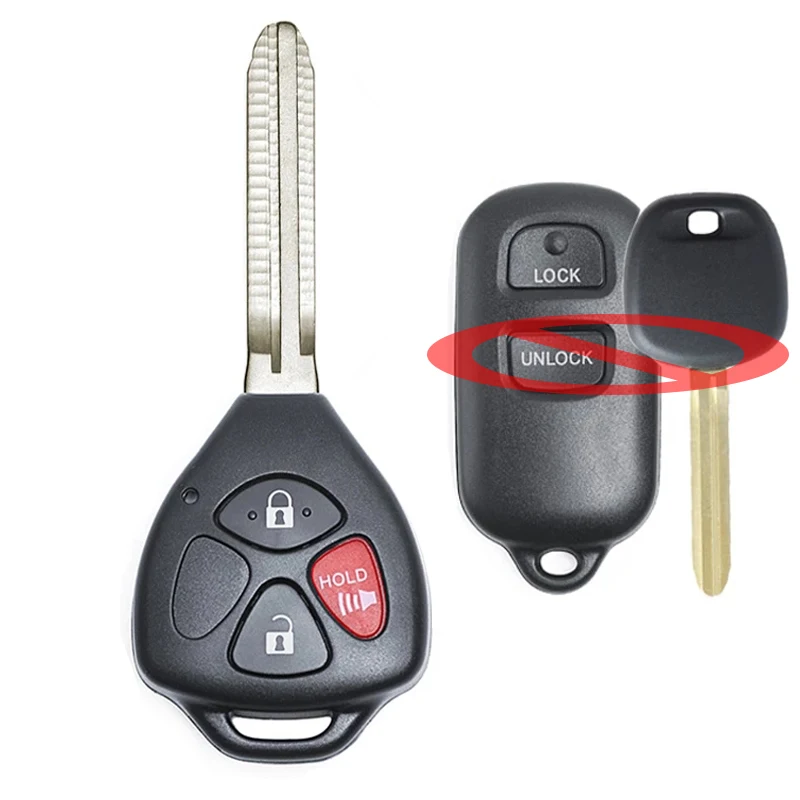 

Keyecu HYQ12BBX HYQ12BAN HYQ1512Y 3 Buttons 315MHz 4D67 Chip Upgraded Remote Car Key Fob for Toyota Tundra Echo Prius Highlander