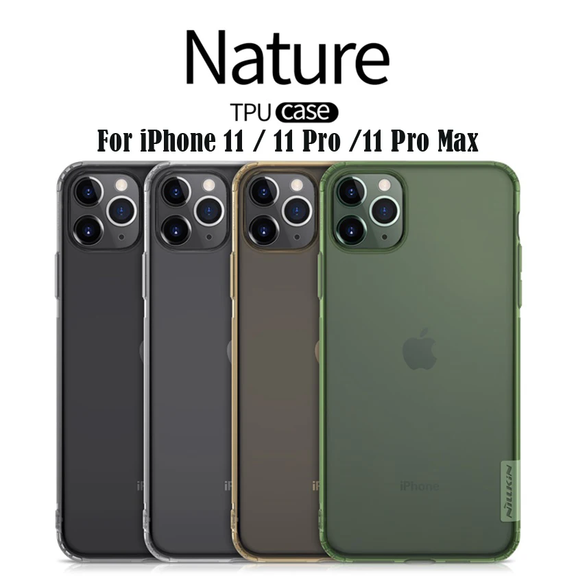 Чехол Nillkin для iPhone 11 Pro Max(5,8/6,1/6,5), Натуральный прозрачный мягкий кремний, TPU задняя крышка для iPhone11 Pro