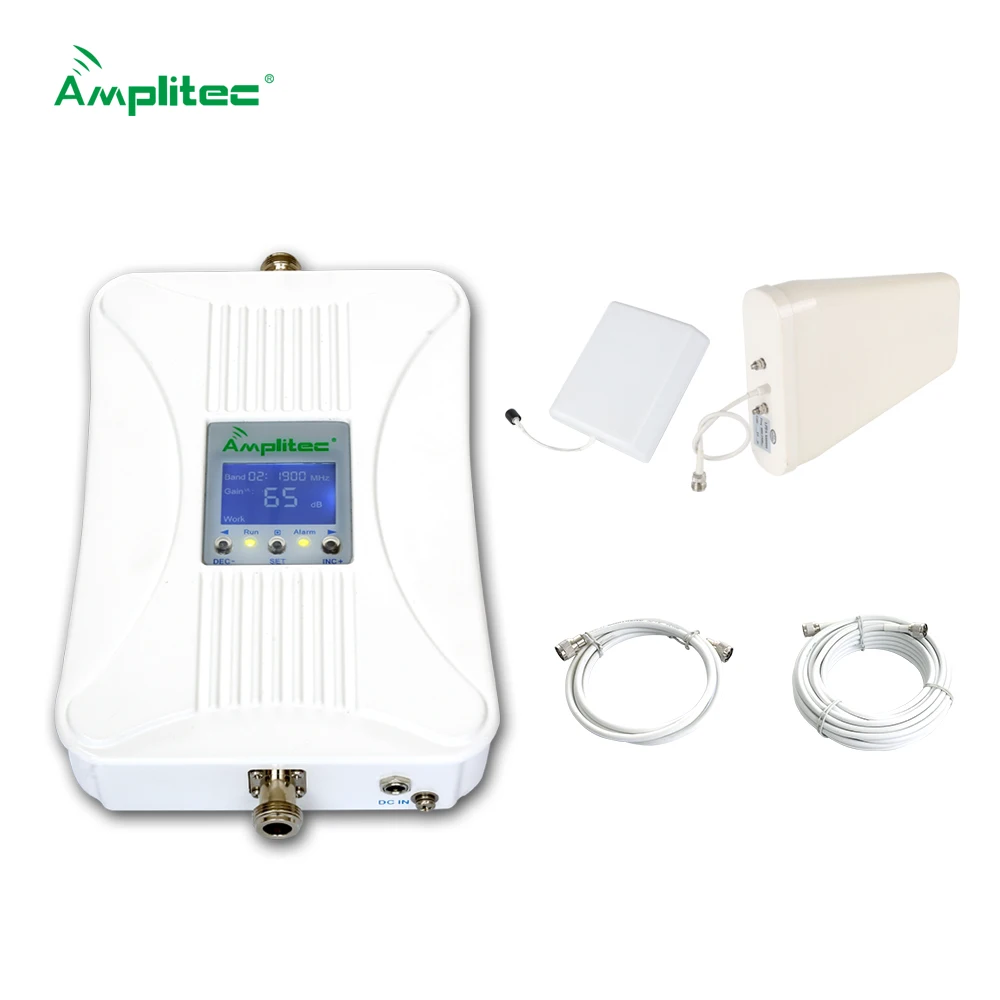 

Amplitec GSM Repeater 2G 3G 4G Signal Booster Dual Band Mobile Signal LTE Cellular Amplifier 800 900MHz/900 1800MHz/900 2100MHz