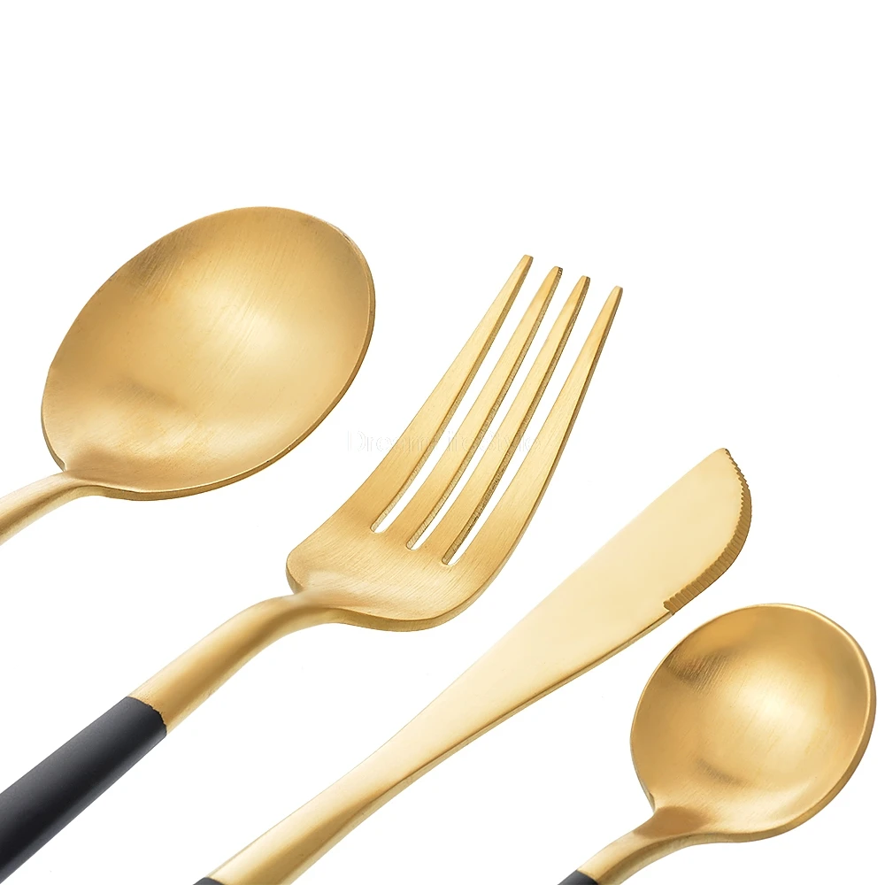 4 шт./компл. набор посуды Нержавеющая сталь Посуда Обеденный прибор западные