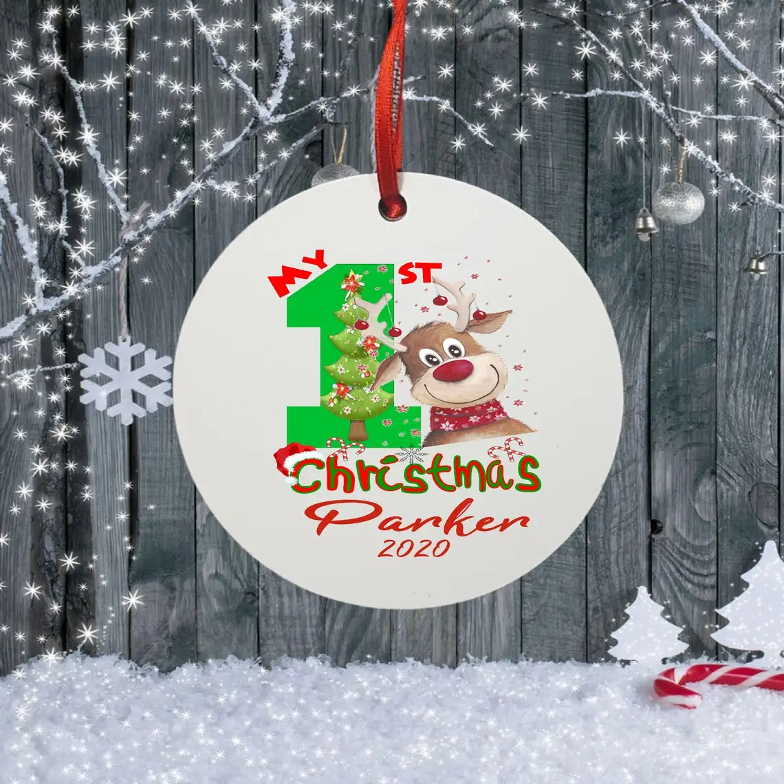 

1st Christmas,My First Christmas Ornament,Baby Girl Ornament,Baby Boy Ornament,Baby Gift,Custom Ornament,Christmas Gift