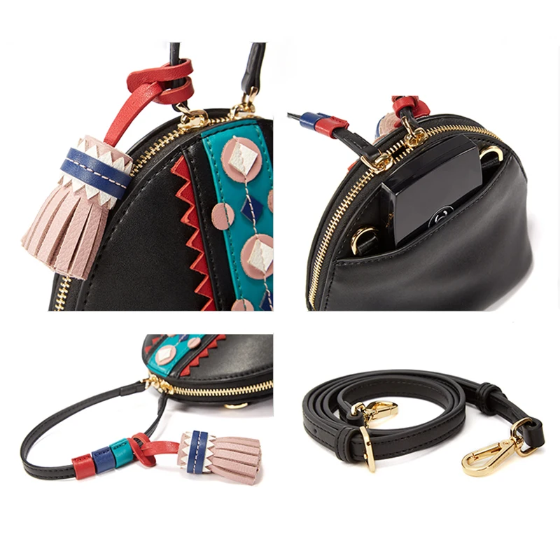 EMINI HOUSE индийский стиль мини сумка спилок кожа кисточка через плечо сумки для