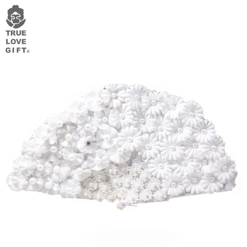 Свадебный душ белый женский складной веер с перьями индейки оптовая продажа