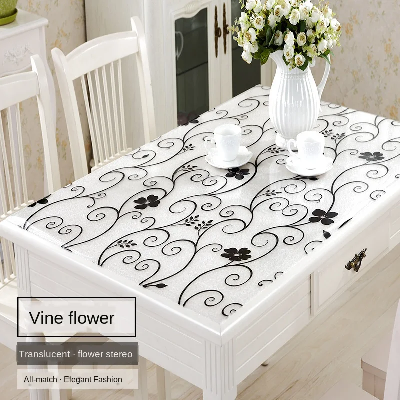 2020 New Hot Sale Colored Rectangular PVC Tablecloth Waterproof and Oilproof Table Mat Heat Resistant Geometric Coffee | Дом и сад