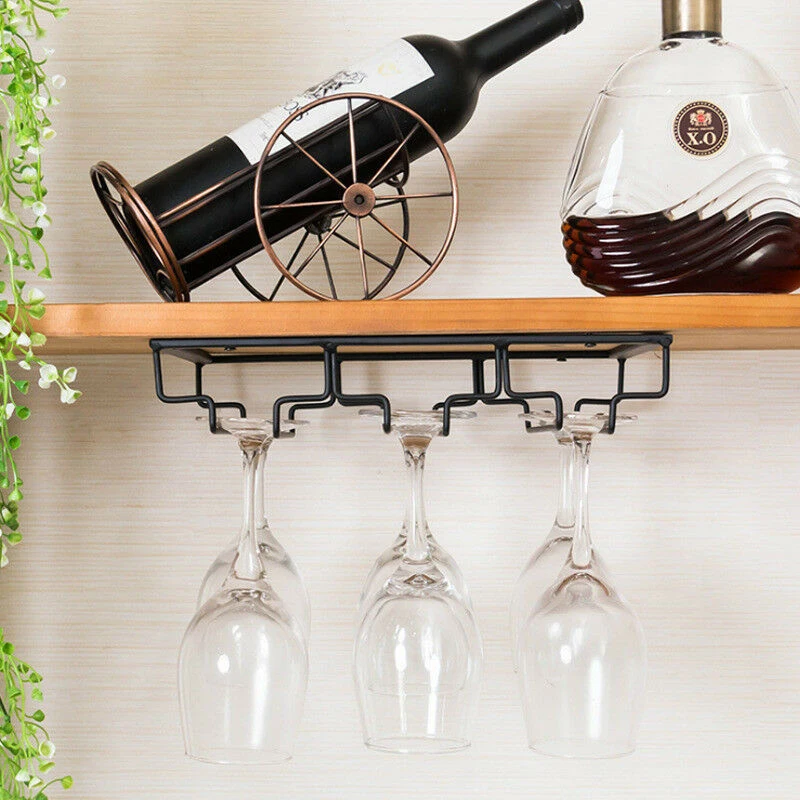 Wine Glass Rack Stainless Steel Hanging Holder Cup Stemware Stand Teacup Goblet Hanger Shelf Home Kitchen Bar Sipplies | Дом и сад
