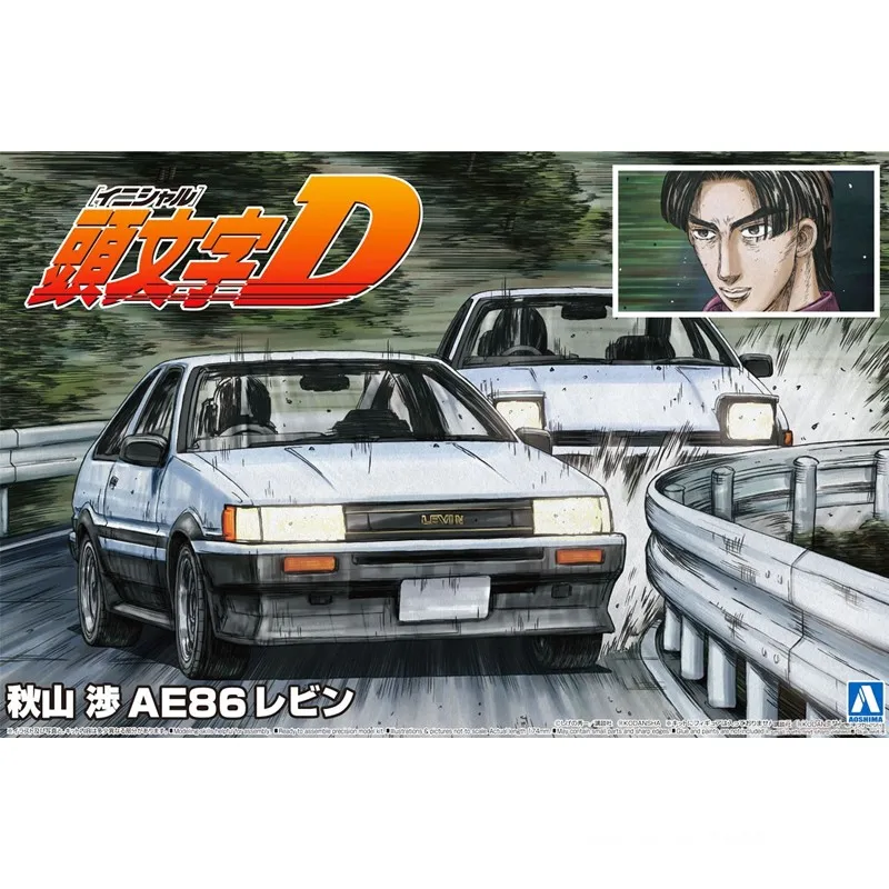 

Статическая Сборная модель Qingdao Club 1:24 Initial D Akiyama Shiba AE86 Levin Dift для мальчиков, подарок для взрослых