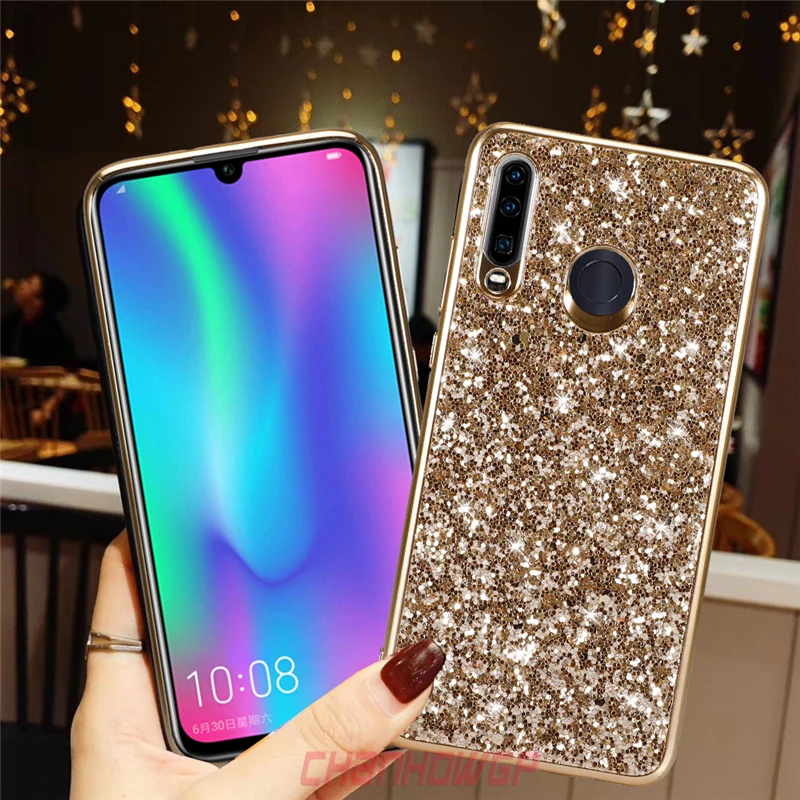 Bling Glitter Soft TPU Case For Huawei P30 Lite P20 Honor 20 Pro 20i 10i 8A 8SY5 Y6 Y9 Prime 2019 Mate 30 Sequins Cover | Мобильные