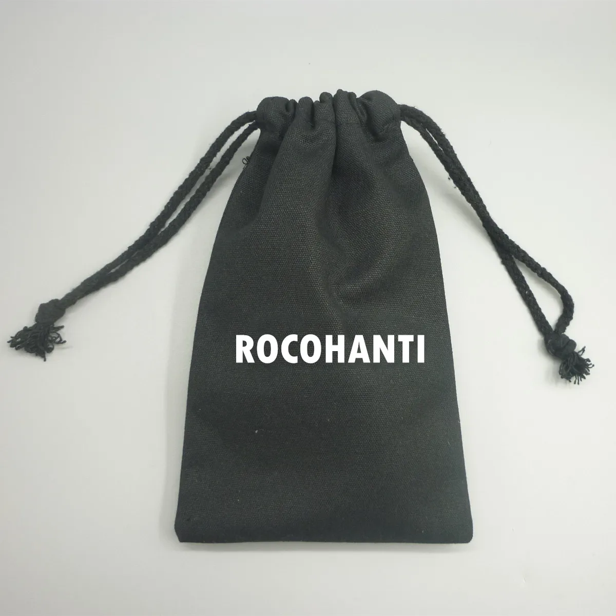 25 шт. Пользовательский логотип напечатанный черный хлопковый холст сумка на