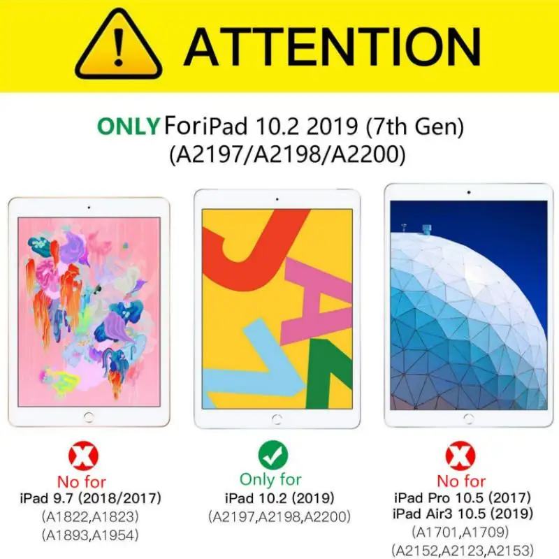 Чехол для iPad 10 2 дюймов 2019360 градусов вращающийся чехол авторежим спящий 7th