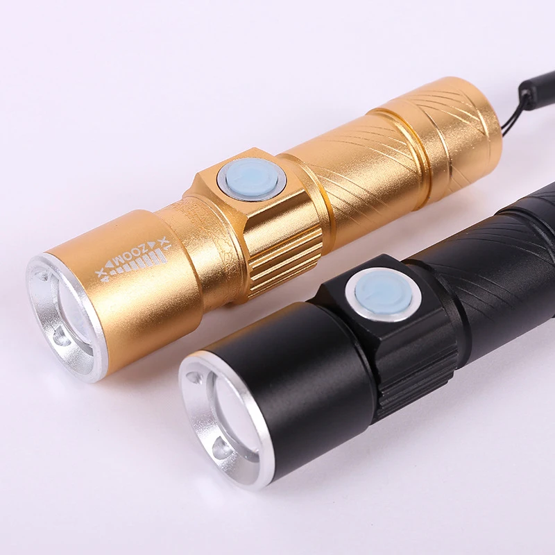 Портативный USB Мощный светодиодный мини-фонарик перезаряжаемый фонарик