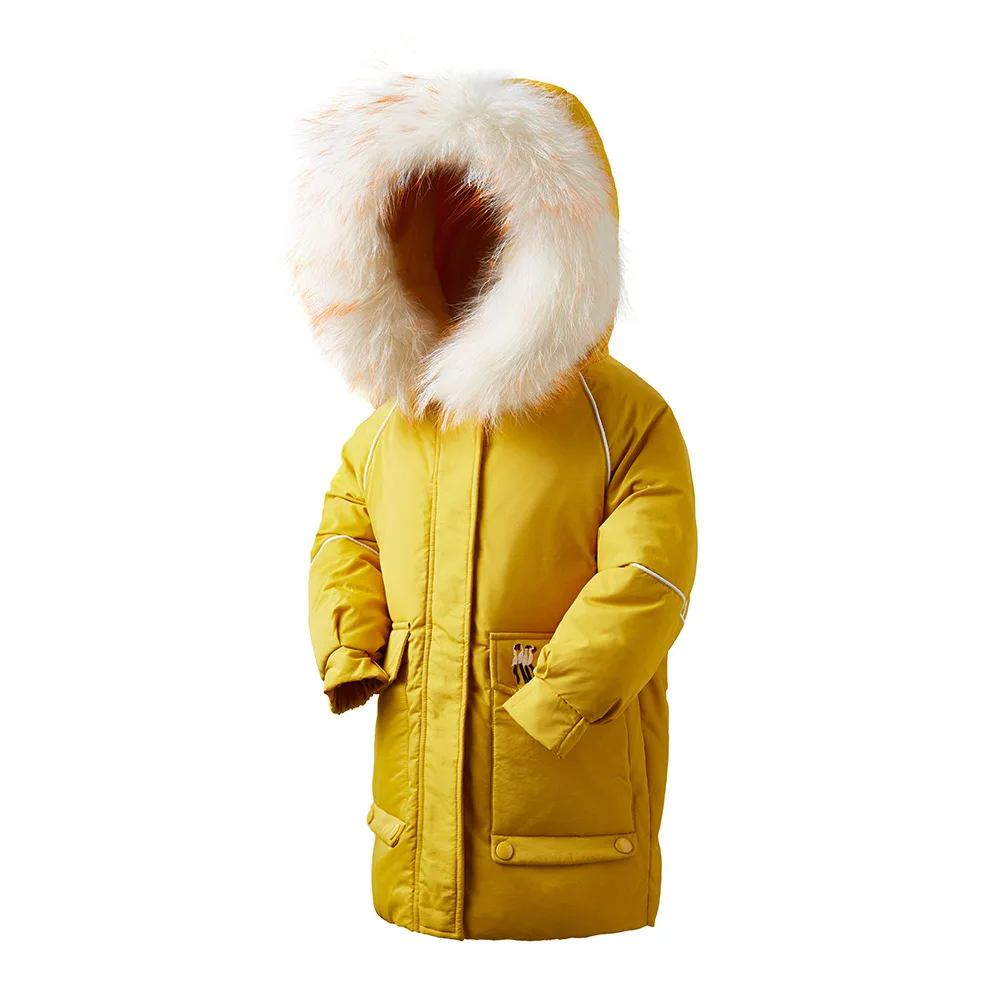 Куртка пуховик для девочек зимняя детская Толстая куртка на утином пуху с