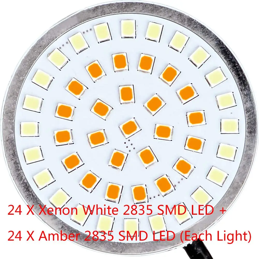 

Motorcycle Lamp 1157 Yellow and White Patch Beads Motorcycle Bullet Turn Signal Indicator Light Lamp