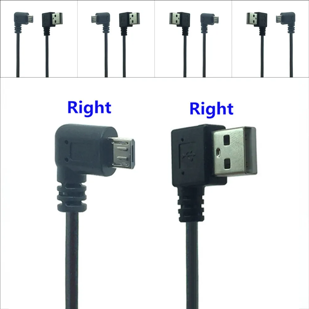 

Micro USB Cable USB 90 Degree Right Angle Data Sync and Charge USB Type A to Micro USB Left Extender Lead 0.2m for samsung phone