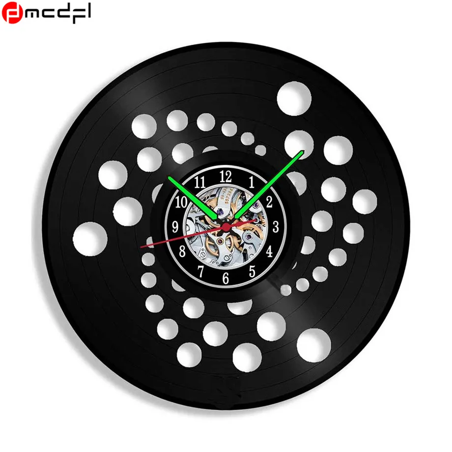 Настенные виниловые часы домашний дизайн для биткоинов эфириума криптовалюты