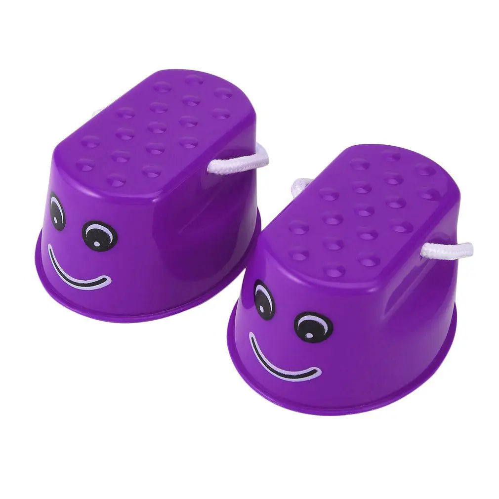 Purple OCDAY, 7 цветов, 1 шт., Walk Stilt игрушка для прыжков, пластиковый узор с улыбающимся лицом, для детей, для активного отдыха, Спортивная тренировка баланса игрушка-лучший подарок - Цвет: Purple