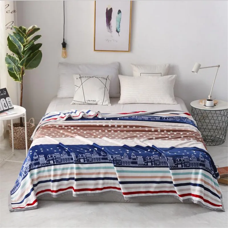 Зимнее дышащее одеяло супер мягкое Коралловое толстое фланелевое двойное