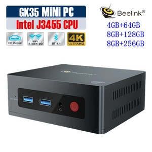 beelink gk35 windows 10 mini pc intel gemini lake j3455 8gb ram 128gb256gb ssd 2 4g 5 8g wifi bt4 0 4k hd win10 gaming computer free global shipping