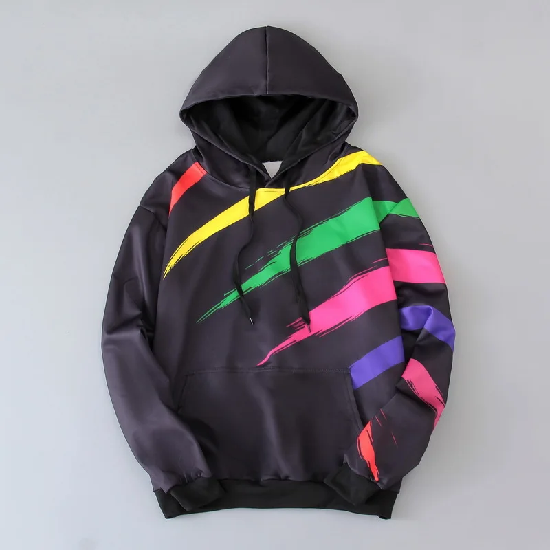 Худи мужское оверсайз с принтом в стиле хип-хоп | Мужская одежда