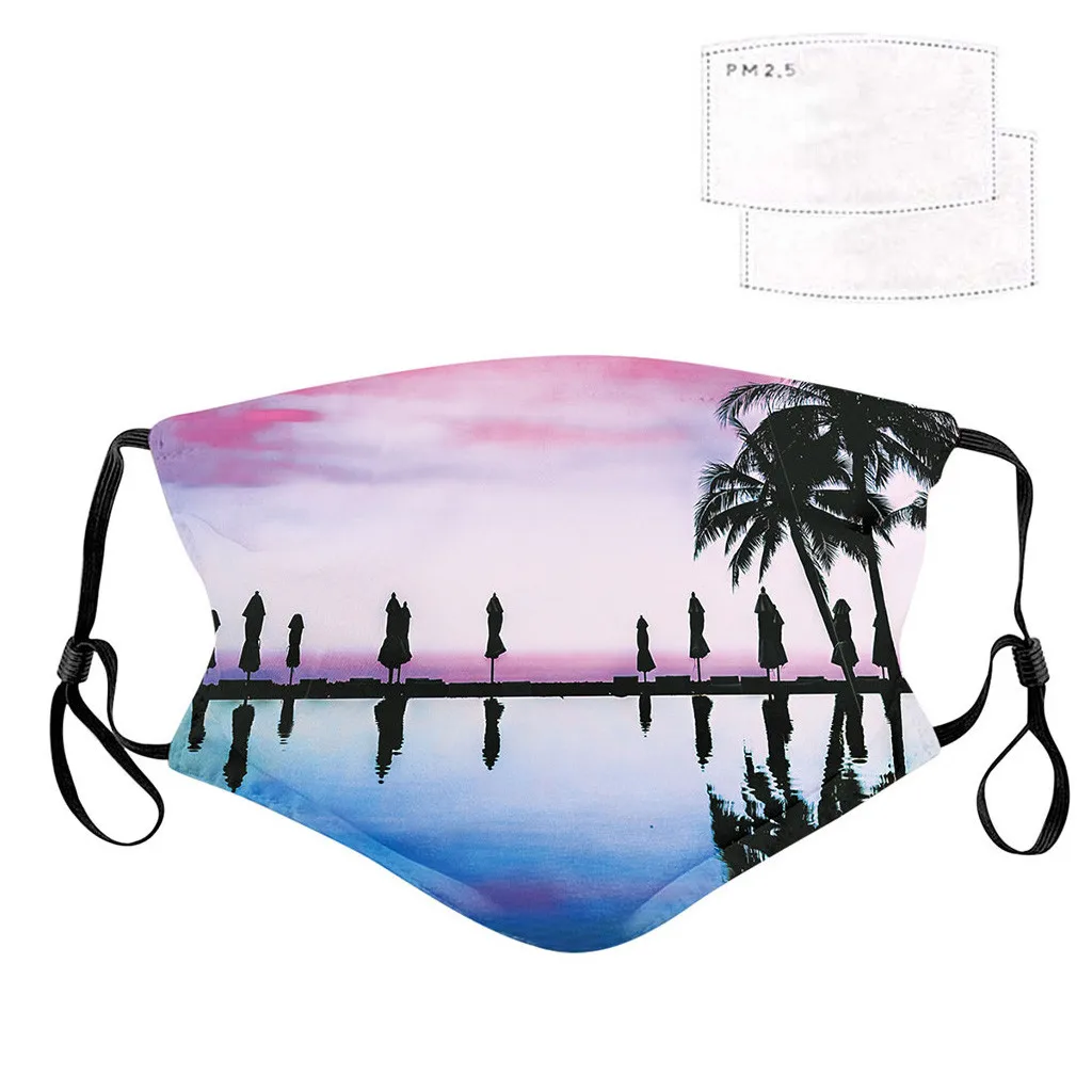 Летняя Модная хлопковая тканевая смываемая маска для лица мужская и женская