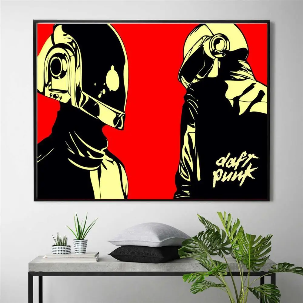 Шлем Daft Punk маска музыкальный постер и печать на холсте искусство живопись