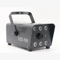 new 500w automatic fog smoke machine 6 rgb led professional disco light with remote controller for dj club wedding party show