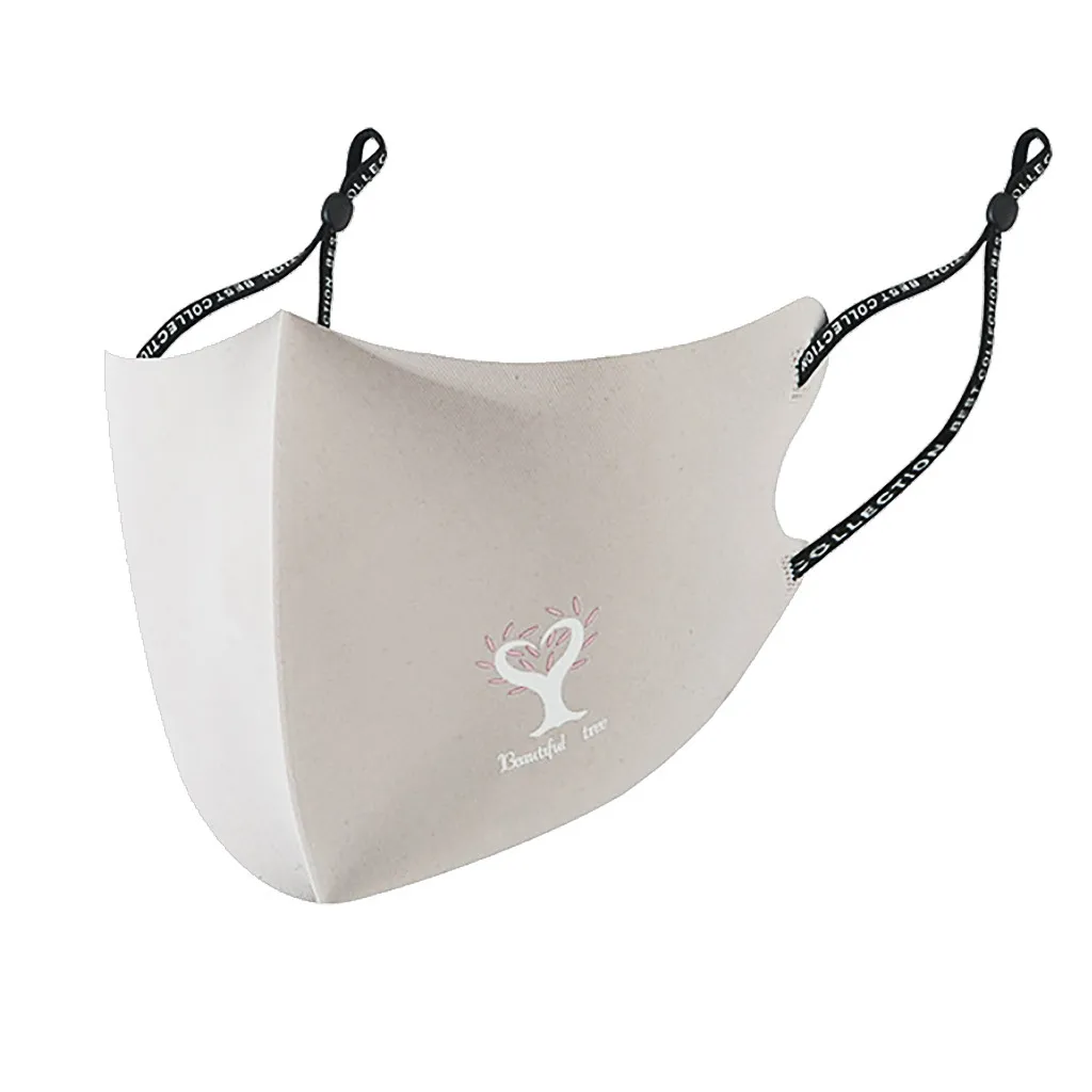 Взрослая маска модная печать Регулируемая Веревка Lced шелковая вентиляционная