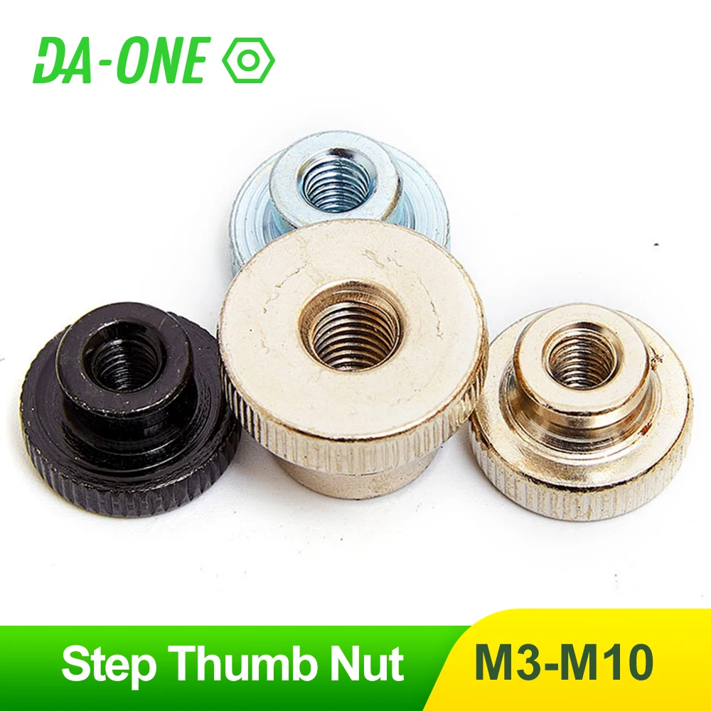 

M3 M4 M5 M6 M8 M10 Zinc Plated Nickel Knurled Thumb Nut Iinstrument Hand Tighten Nuts 3d Printers Parts Curtain Wall DIY