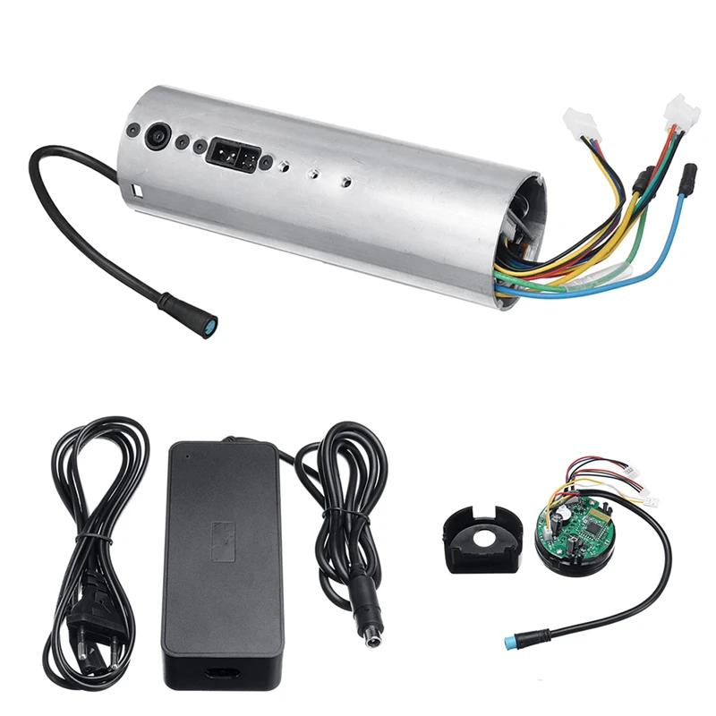 

Electric Scooter Bluetooth Dashboard Control Board Motherboard Controller Charger for Ninebot Es1 Es2 Es3 Es4 -EU Plug