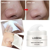 lanbena new blackhead remover nose mask pore strip tearing black mask peeling acne treatment unisex deep cleansing skin care