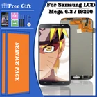Оригинальный ЖК-дисплей AMOLED для SAMSUNG Galaxy Mega 6,3 i9200 i9205, сенсорный экран, дигитайзер в сборе, запасные части + рамка