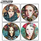 Алмазная 5D картина сделай сам, картина с цветами для девочек, полноразмернаяКруглая Мозаика, ручная вышивка крестиком, подарок, для домашнего декора, вышивка крестиком, вырез 20200601