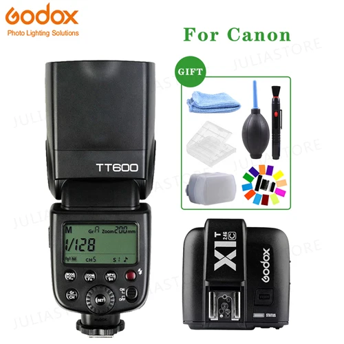 Godox TT600 X1T-C Камера Вспышка Speedlite 2,4 г Беспроводной Master Slave HSS для цифровой однообъективной зеркальной камеры Canon EOS 5D 6D 7D 70D 700D 80D 800D 60D 600D - Цвет: TT600 and X1T-C