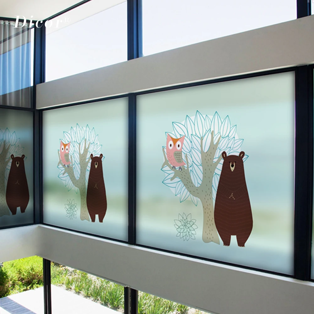 Стеклянная пленка DICOR окрашенная статическая липкая матовая непрозрачная