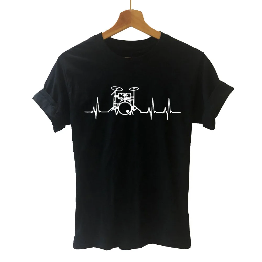 Футболка в стиле Харадзюку с изображением барабана сердцебиения музыки учителя
