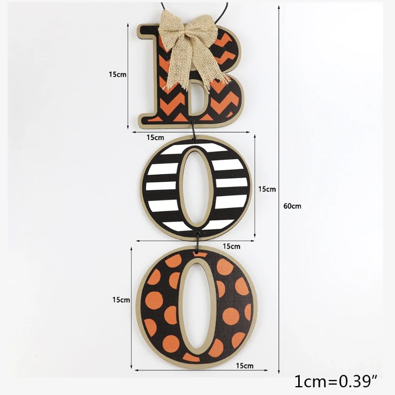 1 шт. деревянный знак Хэллоуин буквы BOO подвесная доска дверной налет для дома -