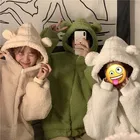 Женская толстовка с капюшоном, однотонные толстовки из овечьей шкуры с длинным рукавом, Дамская теплая верхняя одежда, пуловеры, флисовая толстовка с капюшоном и кулиской