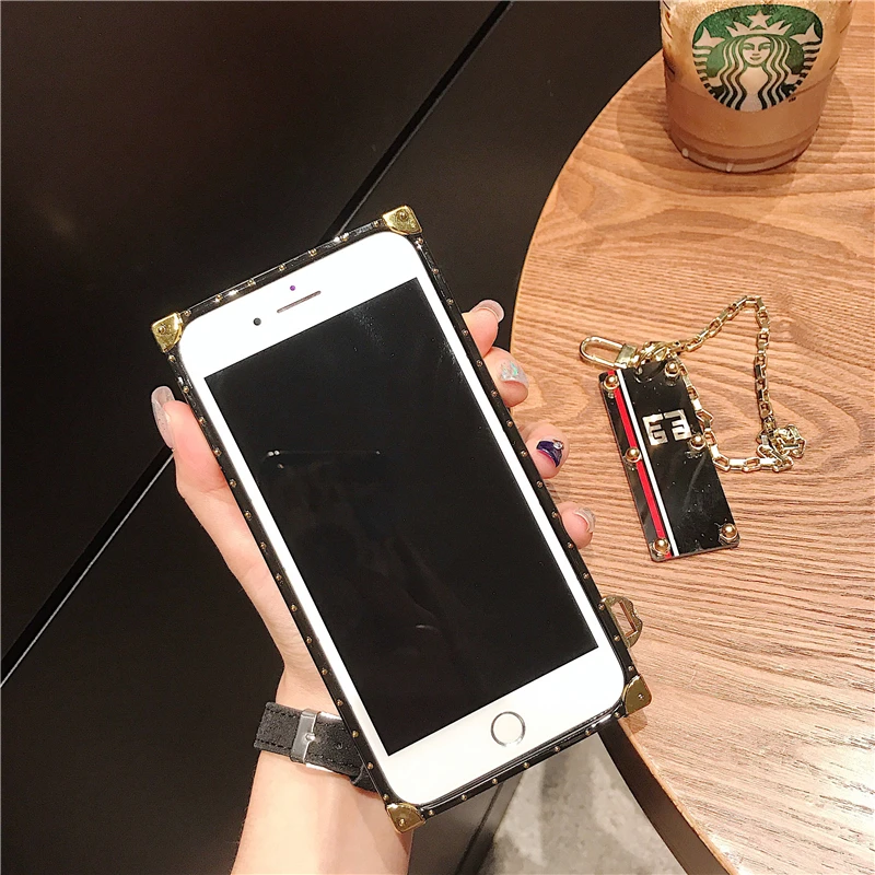 

Luxury fashion brand square high quality Phone case For iPhone 12 11 Pro X 10 XS Max XR 7 8 Plus Samsung S10 9 8 20 Plus Cover