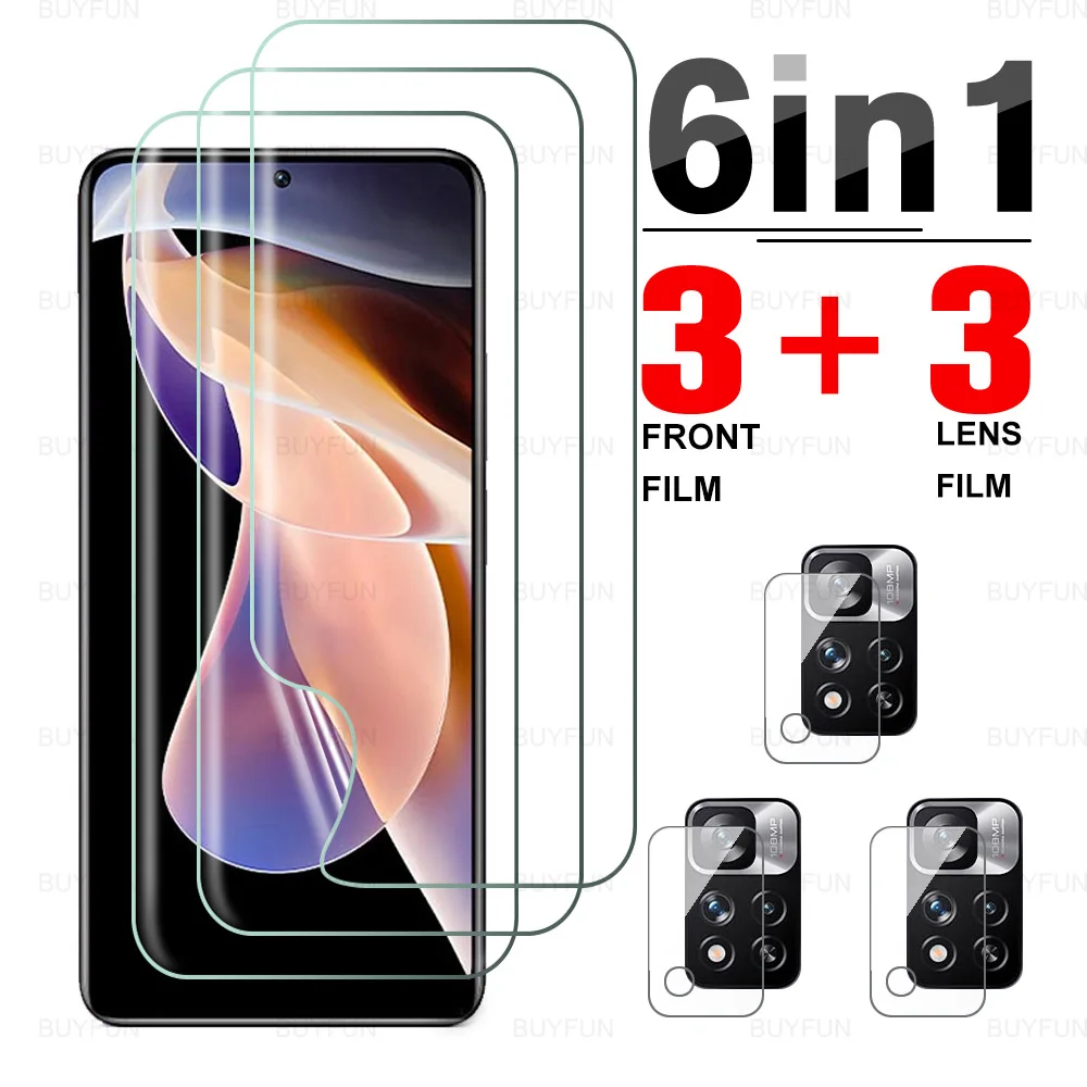 

Гидрогелевая пленка 6 в 1 для Xiaomi Redmi Note 11 Pro, Защита экрана для Redmi Note 11 Note11 Pro Plus, Защитная пленка для объектива камеры