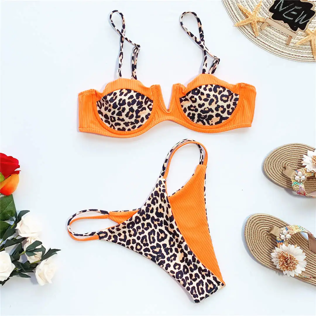 Сексуальное бикини с пуш-апом женский купальник комплект из двух предметов