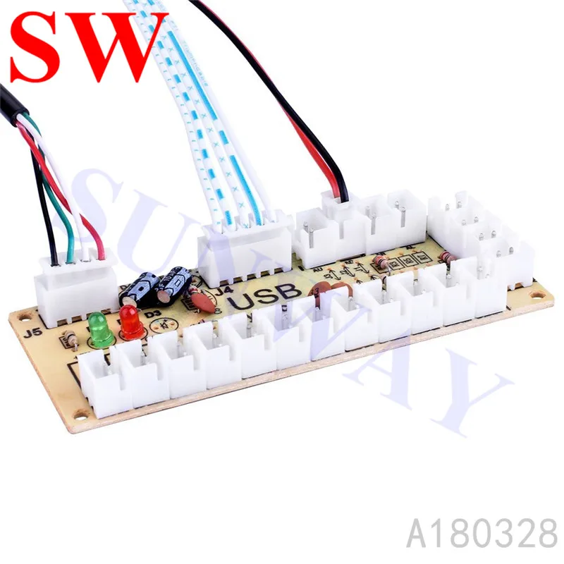 Аркадный джойстик DIY Kit Нулевая задержка игровой набор usb-датчик для ПК Arcade копия Sanwa Джойстик 24/30 мм кнопки для Аркады MAME
