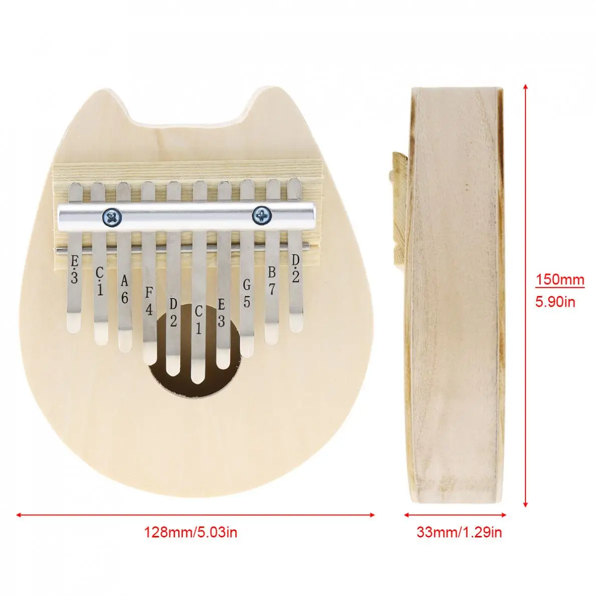 10 ключей Kalimba DIY Kit липа большого пальца фортепиано Mbira для картина ручной работы родителей-детей акции большого пальца фортепиано