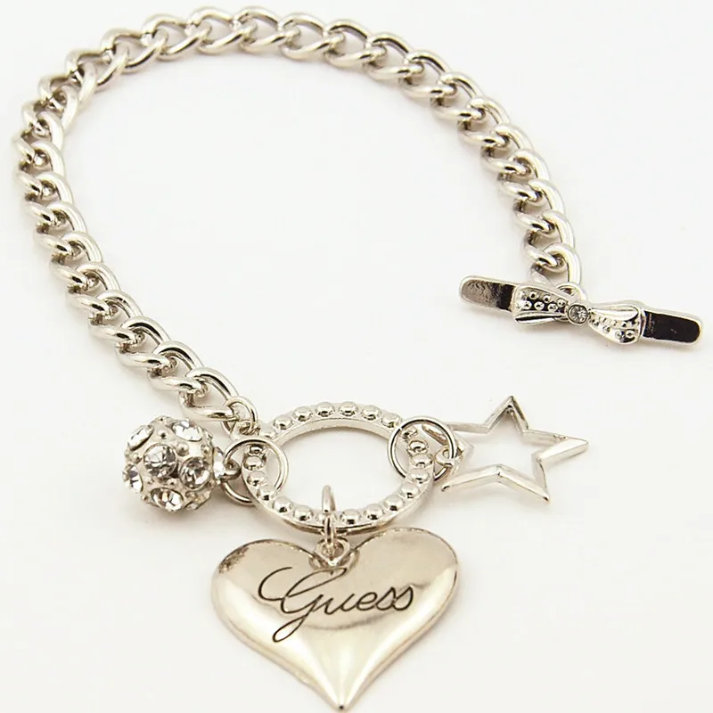 Очаровательные браслеты в виде большого сердца для женщин золотого и