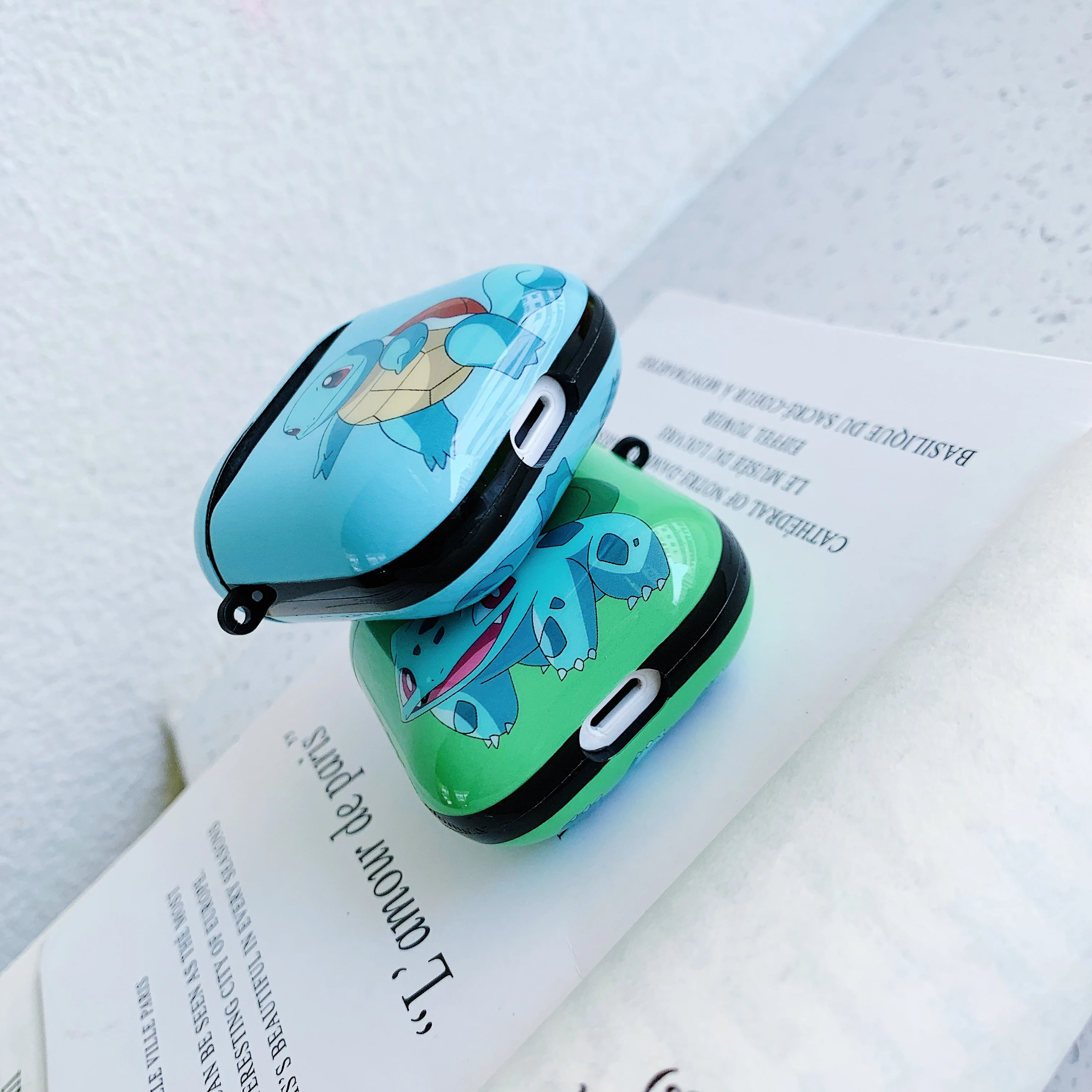 Чехол для наушников с Bluetooth для Airpods милый силиконовый защитный чехол для наушников с узором для Airpods 2 с кольцом-крючком