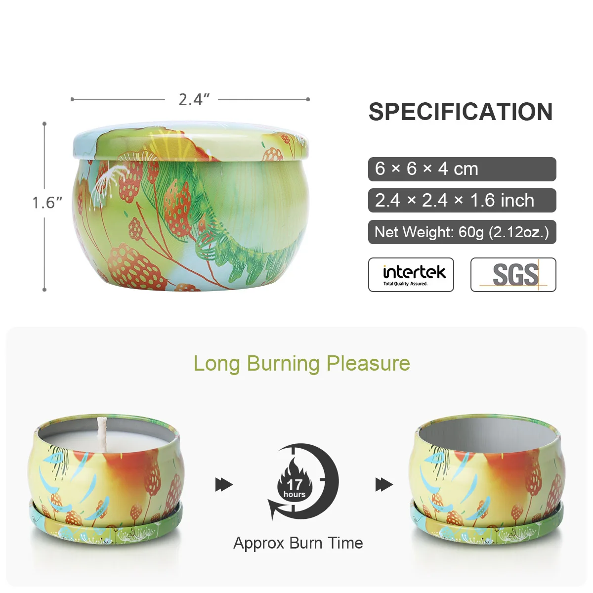 Ароматические Свечи Натуральный Соевый Воск Изысканная Подарочная коробка